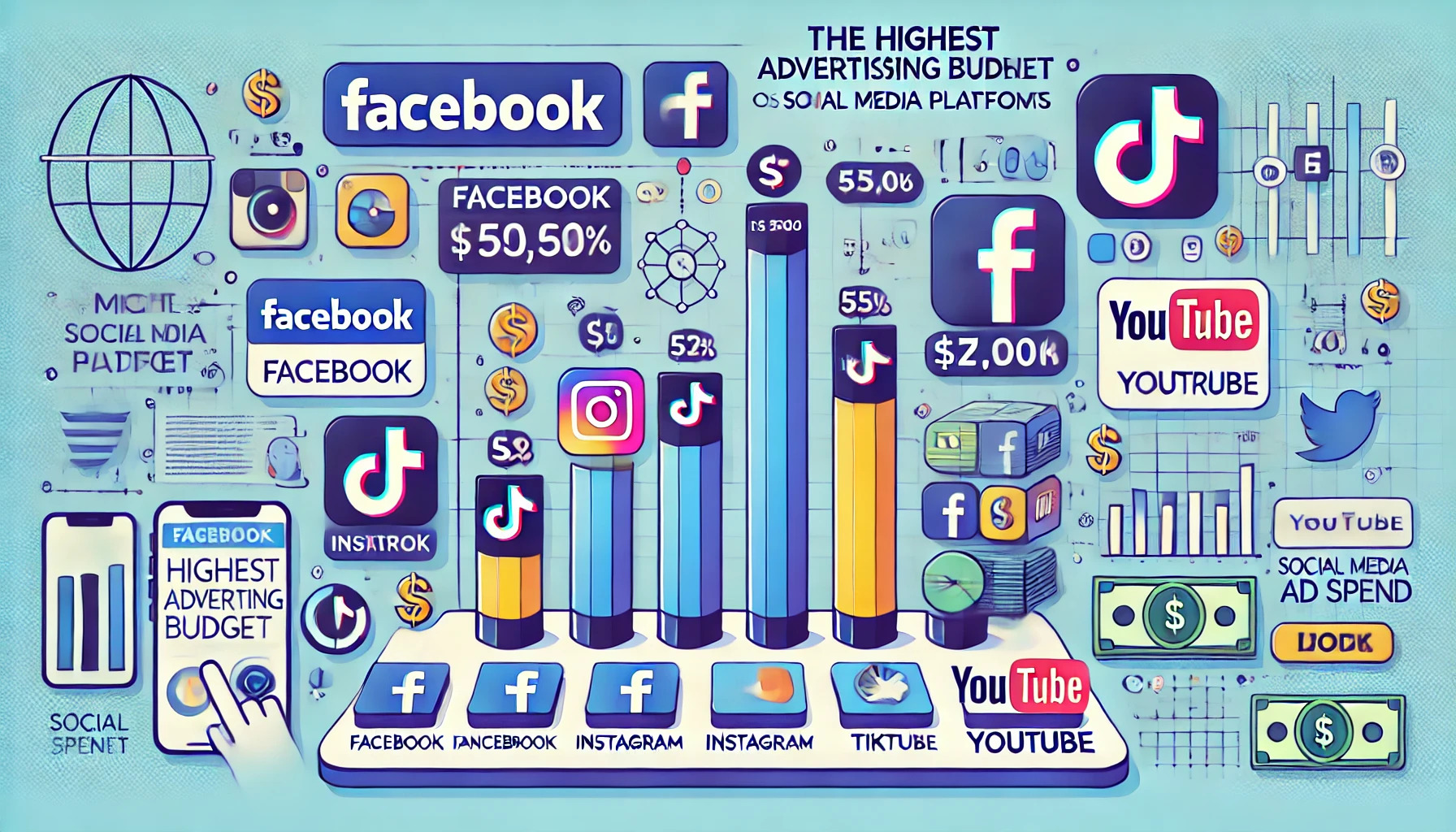 بیشترین بودجه تبلیغاتی در کدام شبکه اجتماعی هزینه شده است؟