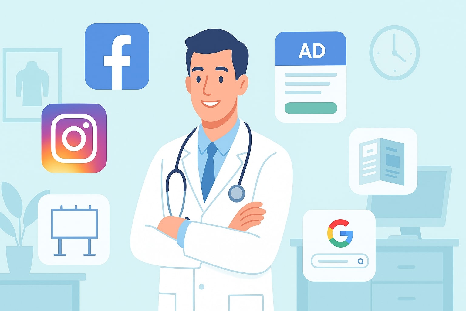 روش‌های تبلیغات برای مطب پزشکان | راهنمای کامل جذب بیمار