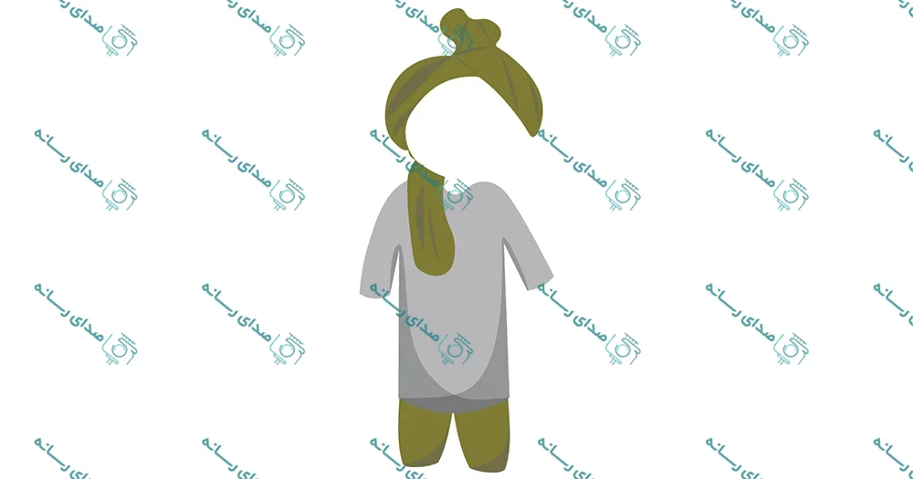 وکتور لایه باز طرح لباس مردانه بلوچی