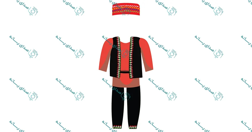 وکتور لایه باز طرح لباس مردانه خراسانی