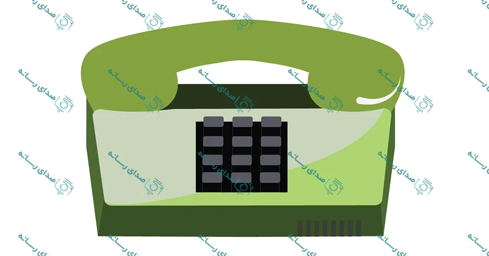 وکتور لایه باز طرح تلفن قدیمی