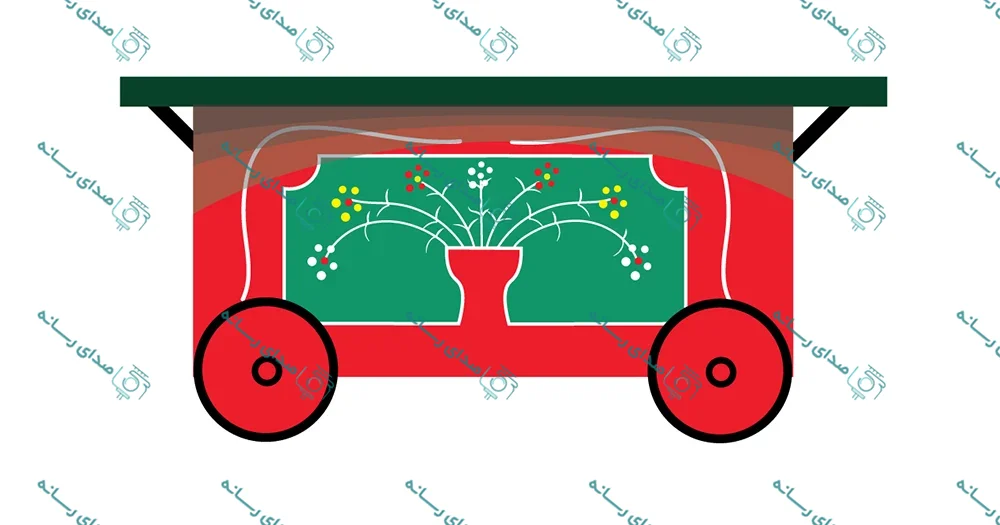 وکتور لایه باز طرح گاری قدیمی