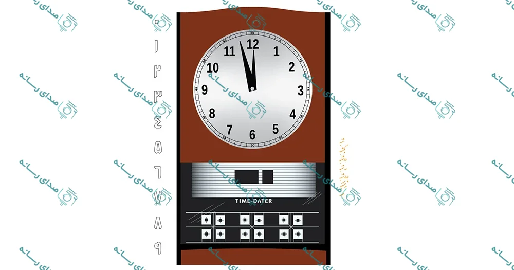 وکتور لایه باز ساعت دیواری قدیمی